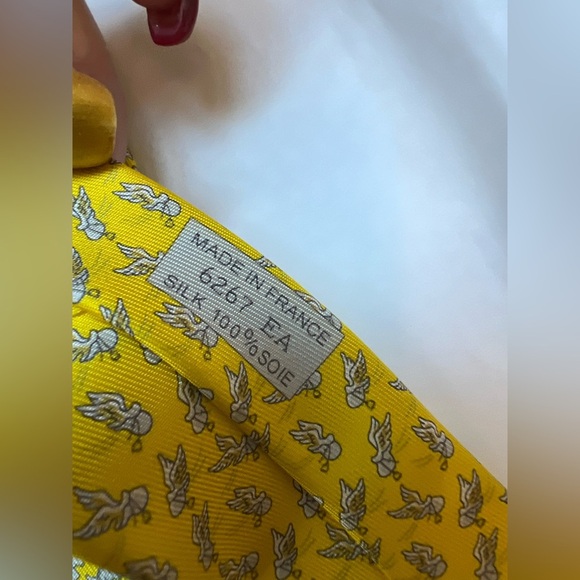 Hermès Pegasus Flyus Tie 100%silk Made In France Men's - Picture 8 of 10
